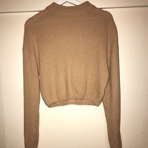 Cropped knit sweater